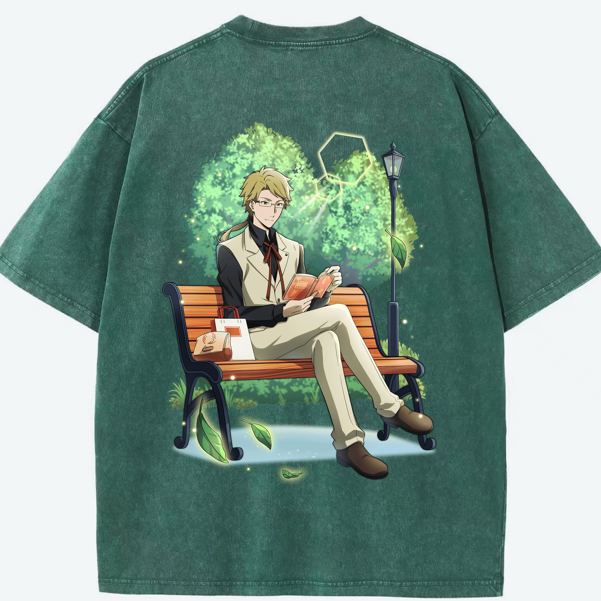 （画像用） 文豪ストレイドッグス Bungo Stray Dogs 綿100% ヴィンテージ風 半袖Tシャツ（背面プリント）